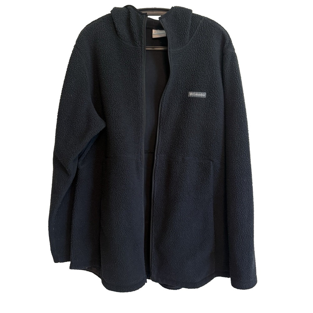 Columbia Mens Full Zip Hooded Fleece Jacket XXL Outdoors Casual Layers Camping - Picture 3 of 16